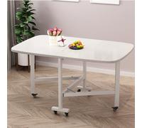 Folding Dining Table with Wheels Space-Saving Multi-Funct Desk Cact Kitchen Fur for Smals Extendable and Versatile Use