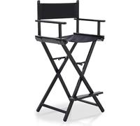 Folding Director Chair with Footboard - Portable Heavy Duty Makeup Chair for Camping and Studio, Supports 150kg