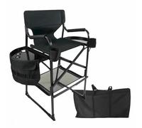 Folding Director Chair with Footrest, Portable Makeup Chair for Artists, Professional Use for Cinema, Garden, and Beach, Supports Up to 150kg