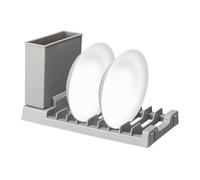 Folding Dish Drainer - Kitchen Organizer for Utensils and Dinnerware | Compact, Collapsible, and Portable Drying Rack | Household Dish Stand