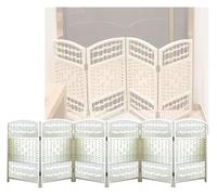 Folding Dividers Screen Short Room Divider White 4/5/6 Panels Multiple Sizes(80x40cm-6 panels)