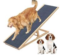 Folding Dog Ramp Portable Pet Ramp Wood Wooden for Cars Back Seat Ladder Lightweight Pet Collapsible Car Ramp Load Up to 150 lb Adjustable Height 70x35x30/40cm