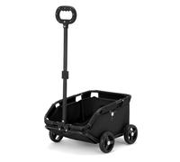 Folding Dog Trolleys Cart, Lightweight Small Pet Stroller, Pet Travel Carriage with 4 Wheels and Retractable Handle, Utility Camping Wagon Shopping Cart(Black)