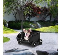Folding Dog Trolleys, Shopping Trolley Wheels, Rolling Cat Carrier Pet Carriage, 4 Wheels Utility Camping Wagons Garden Cart for Travelling Shopping Walking Playing