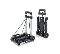 Folding Dolly Cart for Indoor/Outdoor Use - Heavy-Duty Extendable Aluminum Frame - 2-Wheel Design - Perfect for Moving Heavy Items Effortlessly