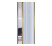 Folding Door Aluminum Alloy Frame with Non-Woven Panel - Interior Sliding Accordion Door for Kitchen, Laundry, Bathroom