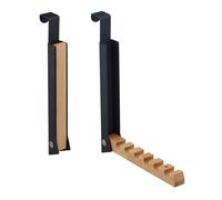 Folding Door Coat Rack Hooks Laundry Airer 2-Piece Set Travelling Essentials