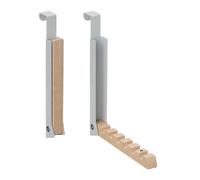 Folding Door Coat Rack Hooks Laundry Airer 2-Piece Set Travelling Essentials