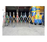 Folding Door Gate, Stainless Steel Traffic Barrier, Extendable Security Fence for Road Entrances, Warehouse, Garage, Driveway