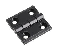 Folding Door Hinge,1pc Black Butt Hinges Metal Cabinet Aluminium Box Backflap Shed Hardware 40mm 50mm 60mm(60x60mm)