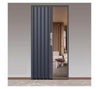 Folding Door Home Black Concertina Accordion Door Internal, Replacement Interior Sliding Wardrobe Kitchen Doorway Bathroom Doors, Room Dividers Screen Gate, Easy To Install