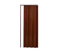 Folding Door Magnetic Catch PVC Concertina Accordion Door Gloss 84x203cm 6mm Thick (Brown)