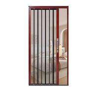Folding Door Mesh Screen, Vented Accordion Sliding Door for Kitchen/Bedroom, Multifold Retractable Door Curtains