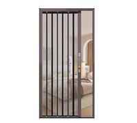 Folding Door Mesh Screen, Vented Accordion Sliding Door for Kitchen/Bedroom, Multifold Retractable Door Curtains