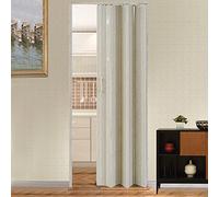Folding Door Natural Pine Effect PVC Internal Accordion Concertina Sliding Door 6mm Ivory