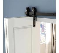 Folding Door Single Door 3/3.3//4/5 /6/6.6Foot Slide Rail Silent Sliding Door Slide Rail Modern Hardware Accessories(6.6FT 201cm Rail Kit)