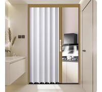 Folding Door with Lock for Privacy and Room Division, Ideal for Study, Bathroom, Kitchen Use