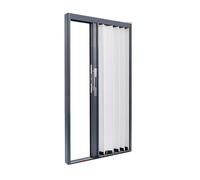 Folding Door with Mount Hardware Accordion Door Metal Multifold Interior Gate Room Dividers 100-203cm for Doorway, Bathroom Shower and Room Divider(56x80in (142x203cm))