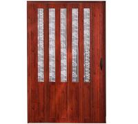 Folding Doors,Accordion Room Divider Doors - Aluminum Sliding Door for Hallway, Kitchen, Pantry, Bathroom & Doorway Privacy - Red Multifold, Custom Size 35x80in (88.9x203.2cm)