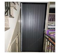 Folding Doors,Aluminum Alloy Telescopic Folding Sliding Accordion Doors with Lock & Key, 22-72" Wide, 79.9" Tall Metal Room Divider Gate, Gray Attic Door, Space-Saving Solution