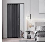 Folding Doors,Custom Accordion Folding Interior Door - Space-Saving Multifold Privacy Partition for Doorways, Includes Track & Hardware, 38x80in (96.5x203.2cm)