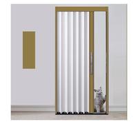 Folding Doors,Customizable Aluminum Alloy Folding Door - Metal Accordion Room Divider for Camper & Closet, Telescopic Gate with Lock & Key, Sizes 25-80 inches (29.9x80 in / 76x203 cm)