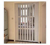 Folding Doors,Customizable PVC Accordion Door - Telescopic Folding Room Divider for Parking Lot, Store, Attic & Restroom - Aluminum Alloy Top Rail, No Lower Track (77"x80")