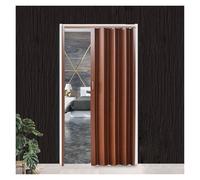 Folding Doors Internal PVC, Folding Door Curtain with Magnetic Closure for Doorways/Closet, Sliding Wardrobe Doors and Tracks with Installation Hardware Custom Sizes(190x200cm)