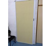 Folding Doors,No-Drill Interior Accordion Doors, 100-140 CM Wide Room Divider for Bathroom, Customizable Aluminum Frame - Yellow, 133x203cm, Easy Sliding Partition