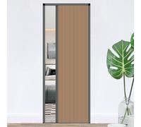 Folding Doors,Retractable Folding Honeycomb Door - Space-Saving Accordion Interior Door, No Drilling Required, Perfect for Closet/Bedroom/Patio/Balcony/Apartment/Hotel, Custom Size (Brown,