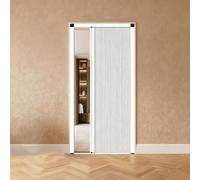 Folding Doors with Hardware, Aluminum Frame, Waterproof Interior Partition for Bedroom, Closet, Bathroom - Easy to Clean, 84.6in Height, 31.4in Width