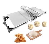 Folding Dough Roller for Bakery, Pizza, Croissants, Stainless Steel Pastry Roller, Adjustable Thickness 2-30mm, Commercial & Home Use