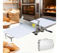 Folding Dough Rolling Machine, Croissant Dough Laminator, Small Dough Slicer, Thickness Adjustable 0.2-25mm, for Fondant, Croissants, Pizza and Puff Pastry(A300)