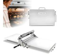 Folding Dough Rolling Machine - Manual Stainless Steel Pastry Roller with Adjustable Thickness for Bakery, Pizza, Croissants, and More(Commercial)
