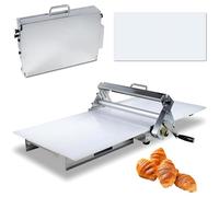 Folding Dough Sheeter Commercial with Sheeter Board Manual Compact Dough Roller Countertop Pizza Pasta Press Machine Hand-Cranked Puff Pastry with Pannel(300)