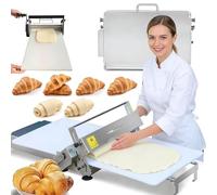 Folding Dough Sheeter Machine,2026 New Boards Manual/Electric Dough Roller(Optional) With Adjustable Thickness(0-25/30mm),Table Sheeter Boards For Pizza, Croissants, Pastry & Fondant B400Manual