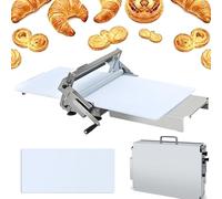 Folding Dough Sheeter | Manual Dough Sheeter for Home Bakers and Small Bakeries,Heavy-Duty Puff Pastry Sheeter with Adjustable Thickness from 0.5-25 Mm.Space-Saving Hand-Cranked Roller A:300