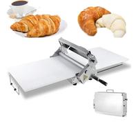 Folding Dough Sheeter, Manual Dough Sheeter, Sheeter Countertop Pizza Pasta Press Machine with Adjustable Thickness & Sheeter Board for Making Fudge Crust, Pizza Dough, Home Use(A)