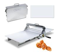 Folding Dough Sheeter, Manual Foldable Machine for Bakery and Pizza with Adjustable Thickness