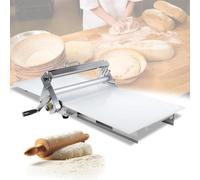 Folding Dough Sheeter, Manual Stainless Steel Dough Machine, Manual Dough Roller Machine with Sheeter Board, Thickness Adjustable, Suitable for Home and Commercial Use(A)