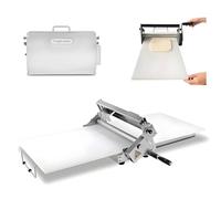 Folding Dough Sheeter - Manual Stainless Steel Dough Roller Machine with Adjustable Thickness for Bakery, Pizza, Croissants(Commercial)