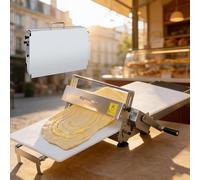 Folding Dough Sheeter w/Sheeter Boards,Stainless Steel,Adjustable Thickness,(Manual/Electric Optional) Dough Roller Laminator,for Pizza,Croissants,Pastry&Fondant Table Top Design B400Manual