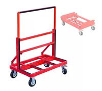 Folding Drywall Cart, Panel Dolly with 6"/8" Rubber Wheels, Stone Slab Trolley, 400kg/880 Load Capacity, Perfect for Drywall, Plywood, Glass and Sheetrock(20cm/8in)