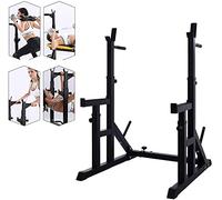 Folding Dumbbell Bench Adjustable Squat Racks Stands, Multifunction Barbell Bench Dumbbell Racks Stands,Bodybuilding Press Station Dumbbell Racks,Suitable for H