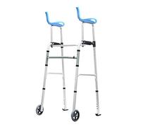 Folding Elderly Trolley Detachable Arm Rest - Height Adjustable Lightweight Rolling Rollator,Walking e|Mobility Aid|Transport Chair,with 2 Wheels for Bariatric Decoration Thoughtful