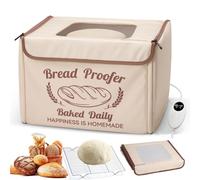 Folding Electric Bread Proofer & Dough Proofing Box with Metal Rack, Temp Control & Timer for Sourdough, Pizza, Yogurt