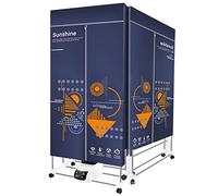 Folding Electric Clothes Dryer, 1500W Heated Clothes Dryer with Remote Control, 2-Tier Stainless Steel Clothes Airer, Overheating Protection, Load Bearing 30kg, for Apartment and Home (Color : C)