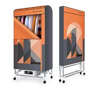 Folding Electric Clothes Dryer 2600W, Warm Air Drying Wardrobe, 2-Tier Foldable Clothes Drying Rack, Digital Automatic Timer with Remote Control