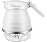 Folding electric kettle， Travel Kettle,600ML Electric Silicone Water Boiler Hot Tea Heater, Dual Voltage Collapsible Kettle for Water Boiling, Cooking And Sterilization 110V~220V
