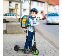HOMCOM Kids Folding Electric Scooter Adult E Scooter, 120W, with Adjustable Height and Rear Wheel Brake, 8km/h Maximum Speed, for Children Ages 6-12 Years Old, Green